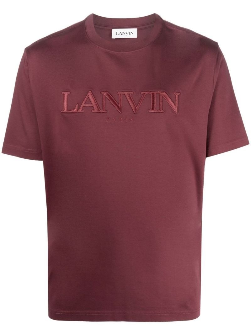 Red Logo Embroidered T-shirt