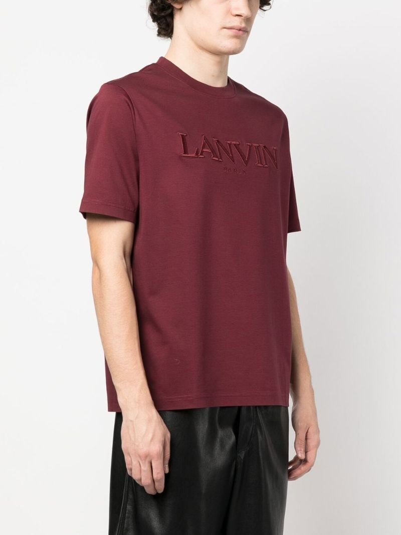 Red Logo Embroidered T-shirt