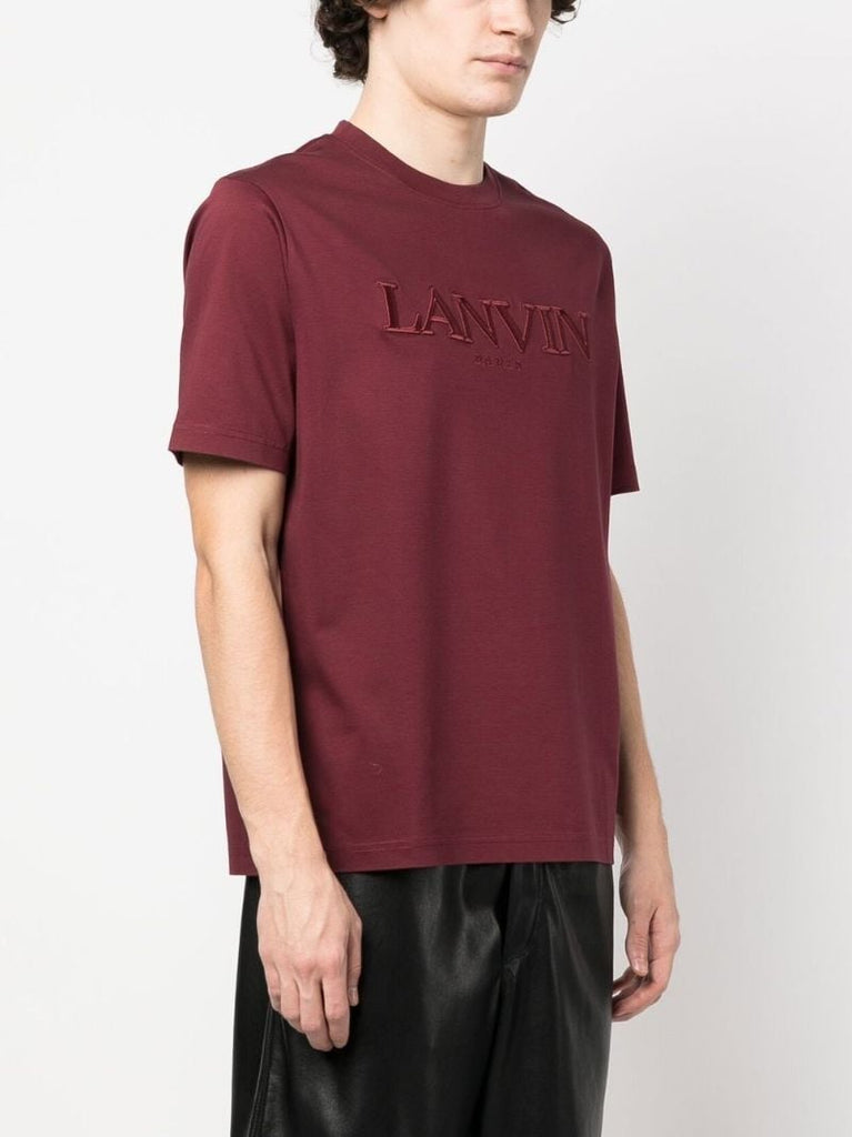 Red Logo Embroidered T-shirt