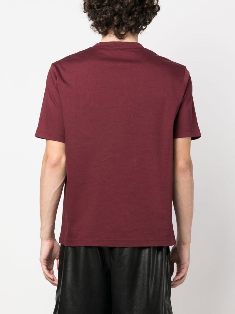 Red Logo Embroidered T-shirt