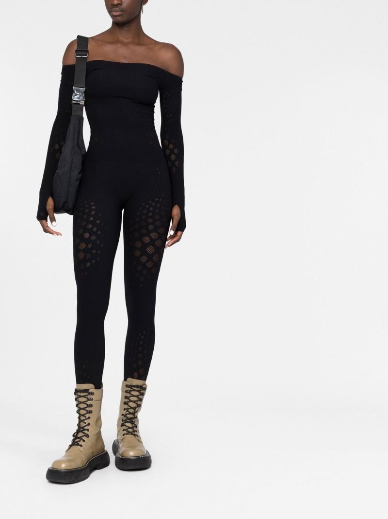 Black Dots Off-the-shoulder Jumpsuit
