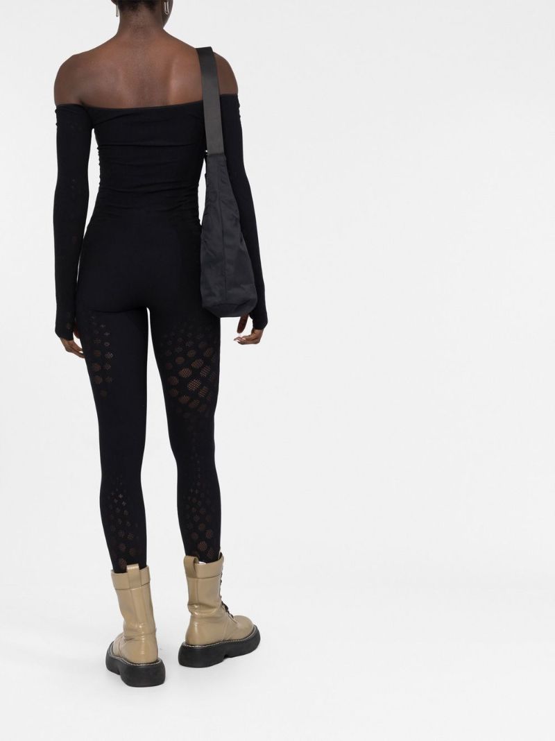 Black Dots Off-the-shoulder Jumpsuit