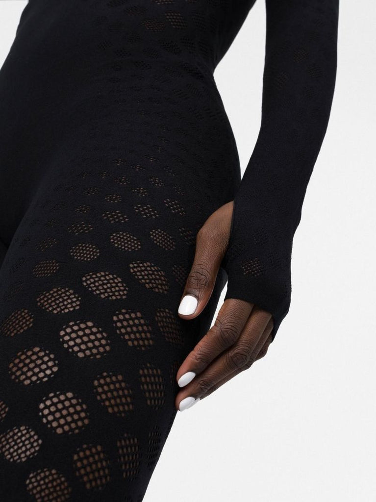 Black Dots Off-the-shoulder Jumpsuit