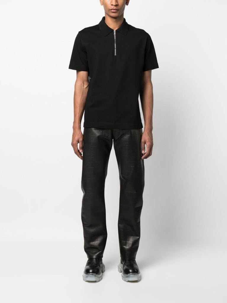 Black Cotton Polo Shirt