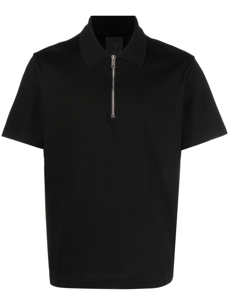 Black Cotton Polo Shirt