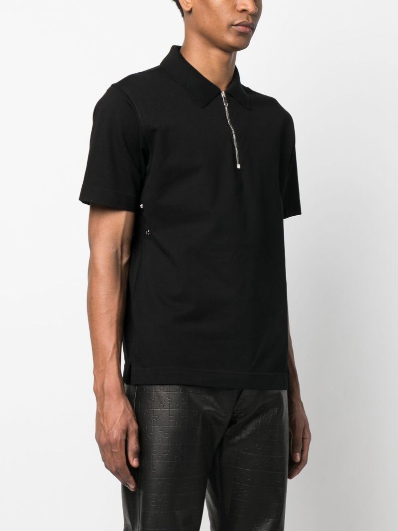 Black Cotton Polo Shirt