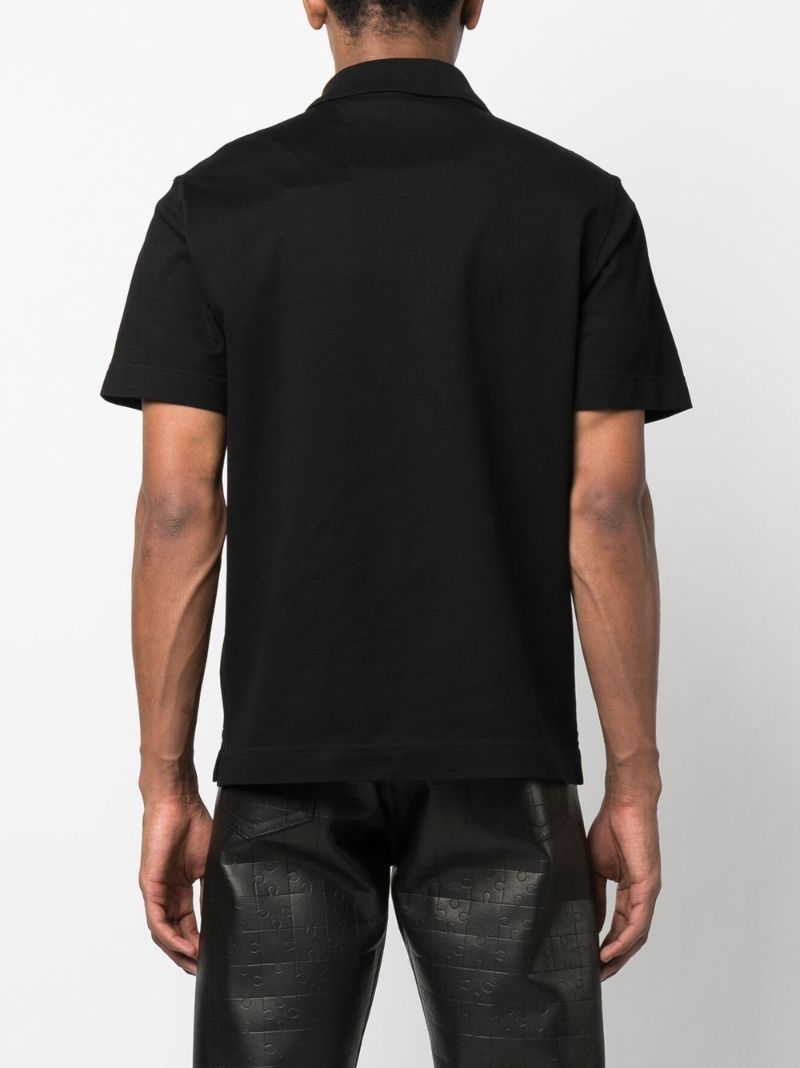 Black Cotton Polo Shirt