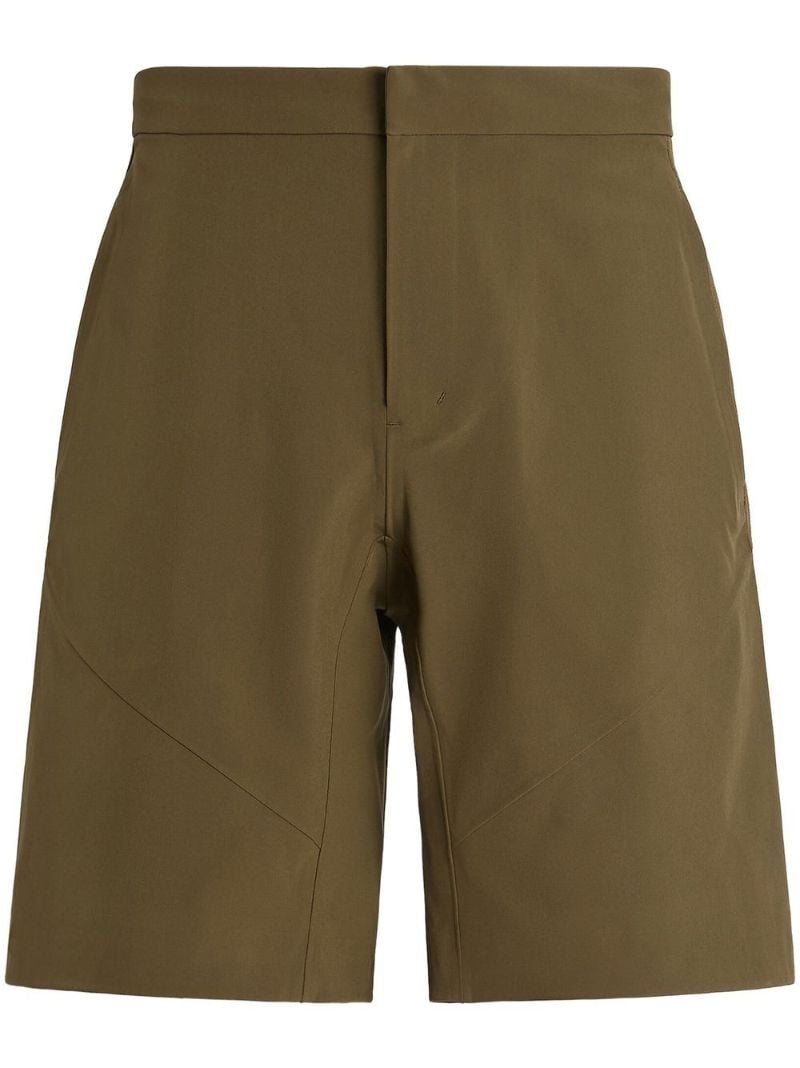 Green Techmerino Bermuda Shorts