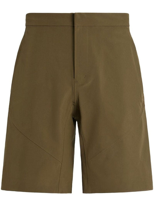 Green Techmerino Bermuda Shorts
