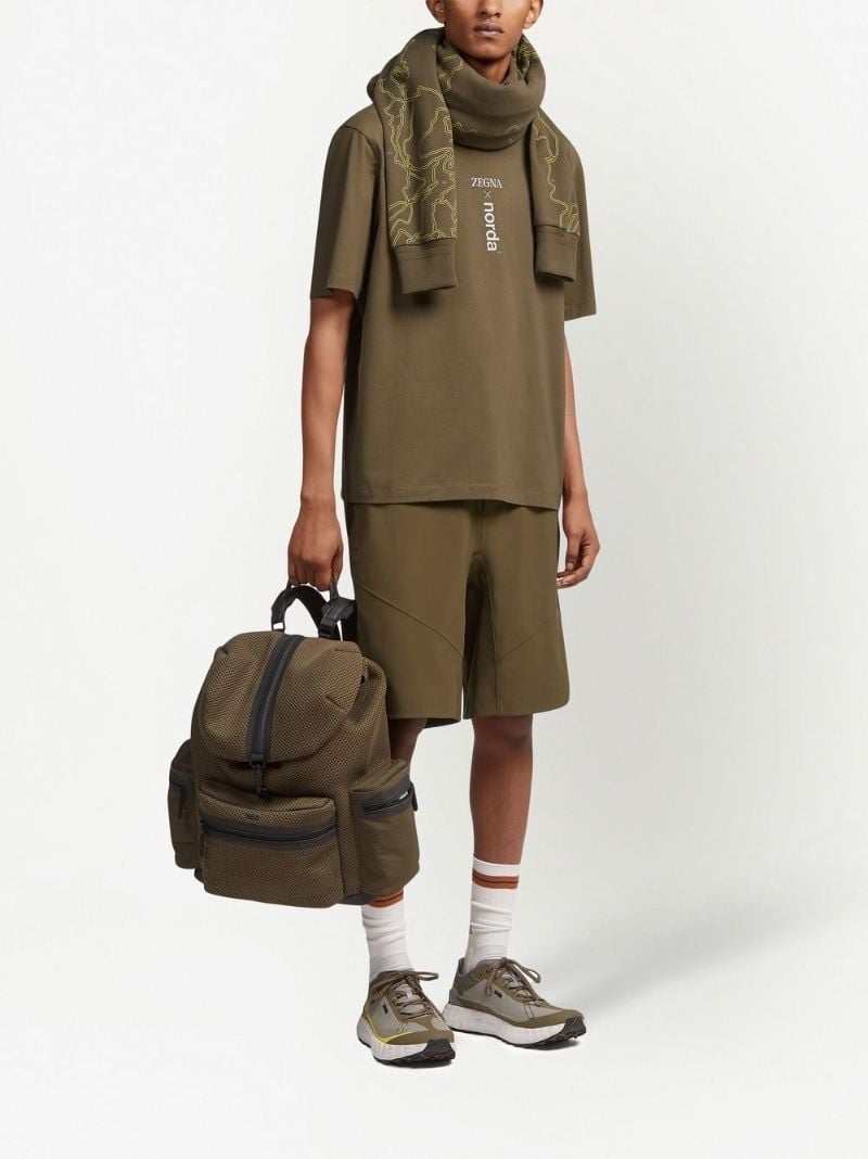 Green Techmerino Bermuda Shorts