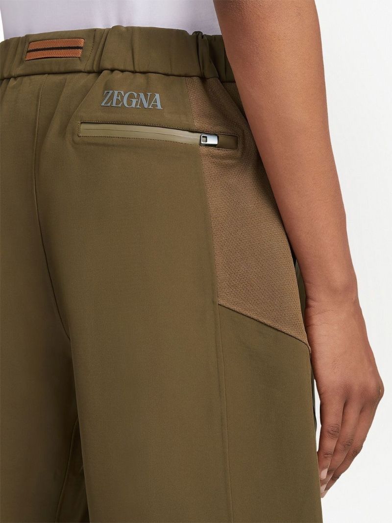 Green Techmerino Bermuda Shorts