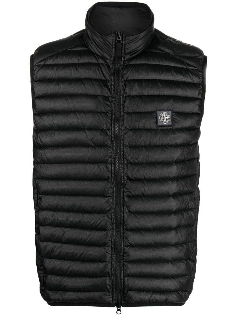 Black Compass Patch Padded Gilet