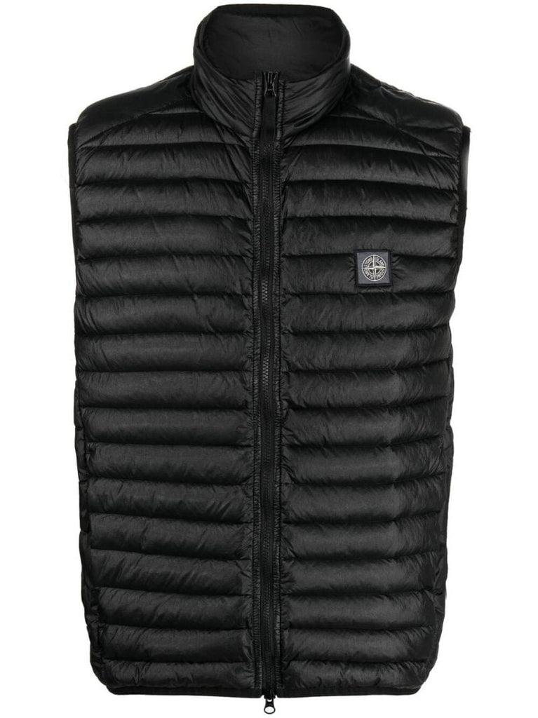 Black Compass Patch Padded Gilet