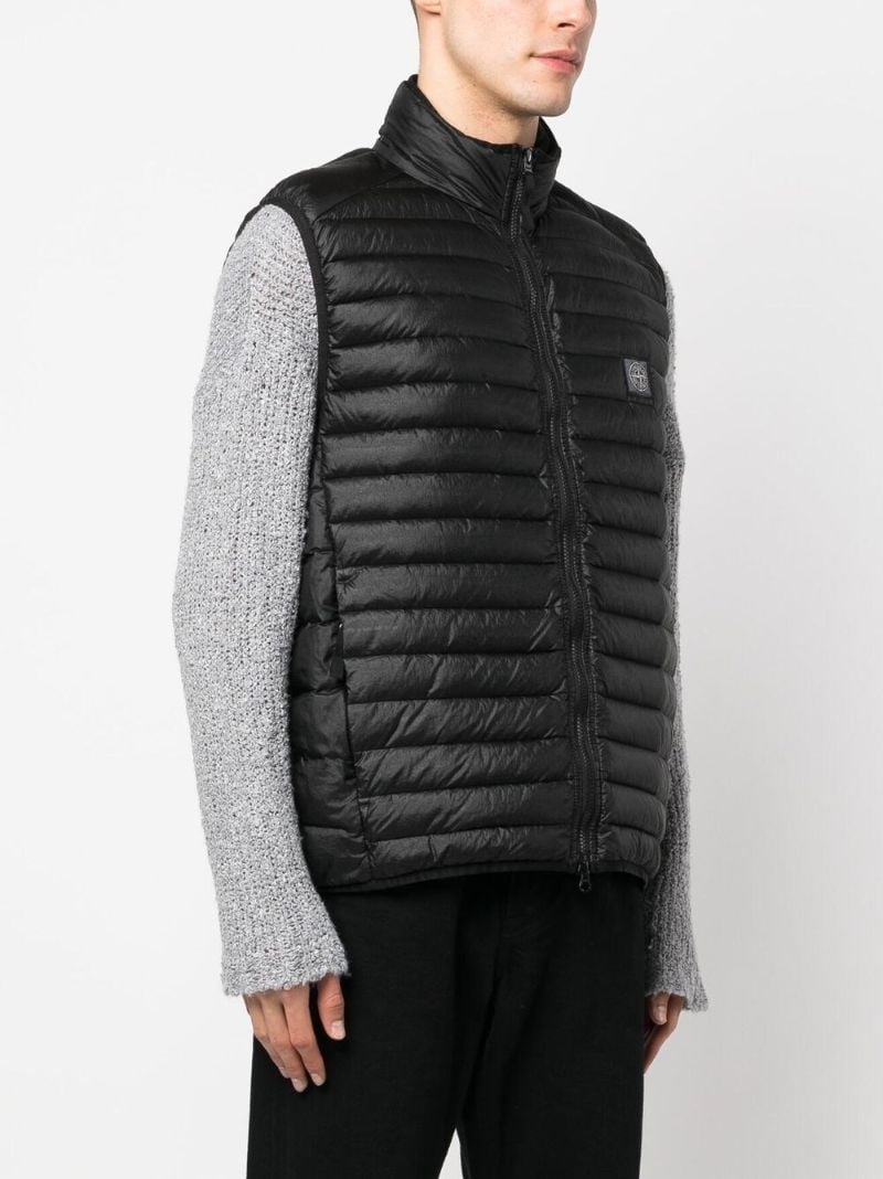Black Compass Patch Padded Gilet