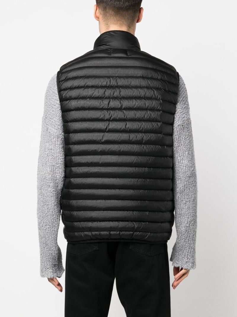 Black Compass Patch Padded Gilet