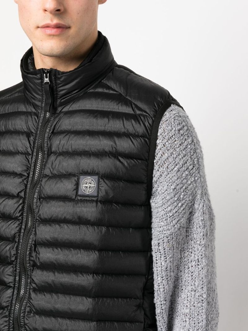 Black Compass Patch Padded Gilet
