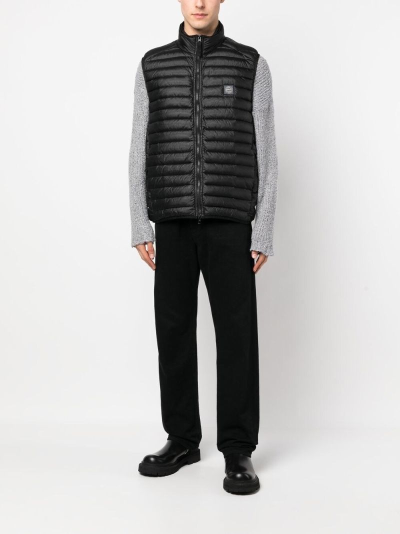 Black Compass Patch Padded Gilet