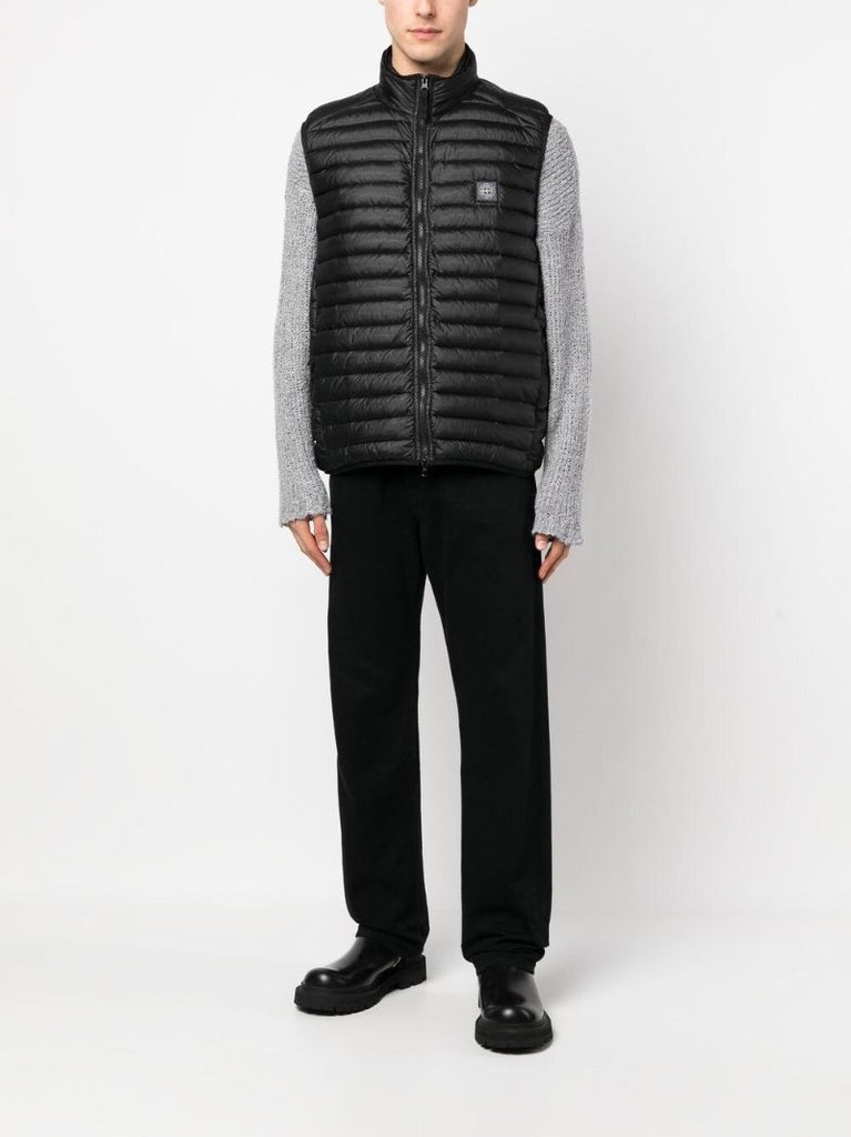 Black Compass Patch Padded Gilet