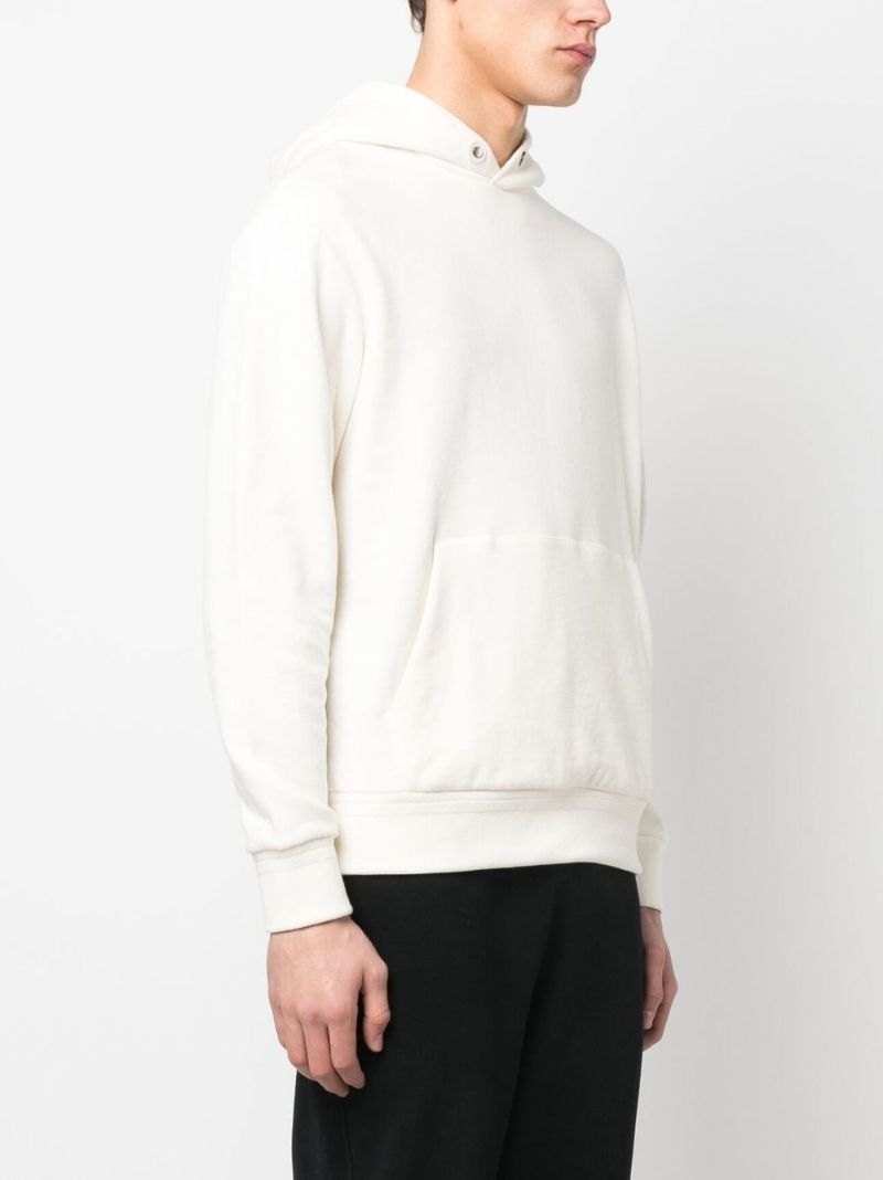 White Knitted Cotton Hoodie