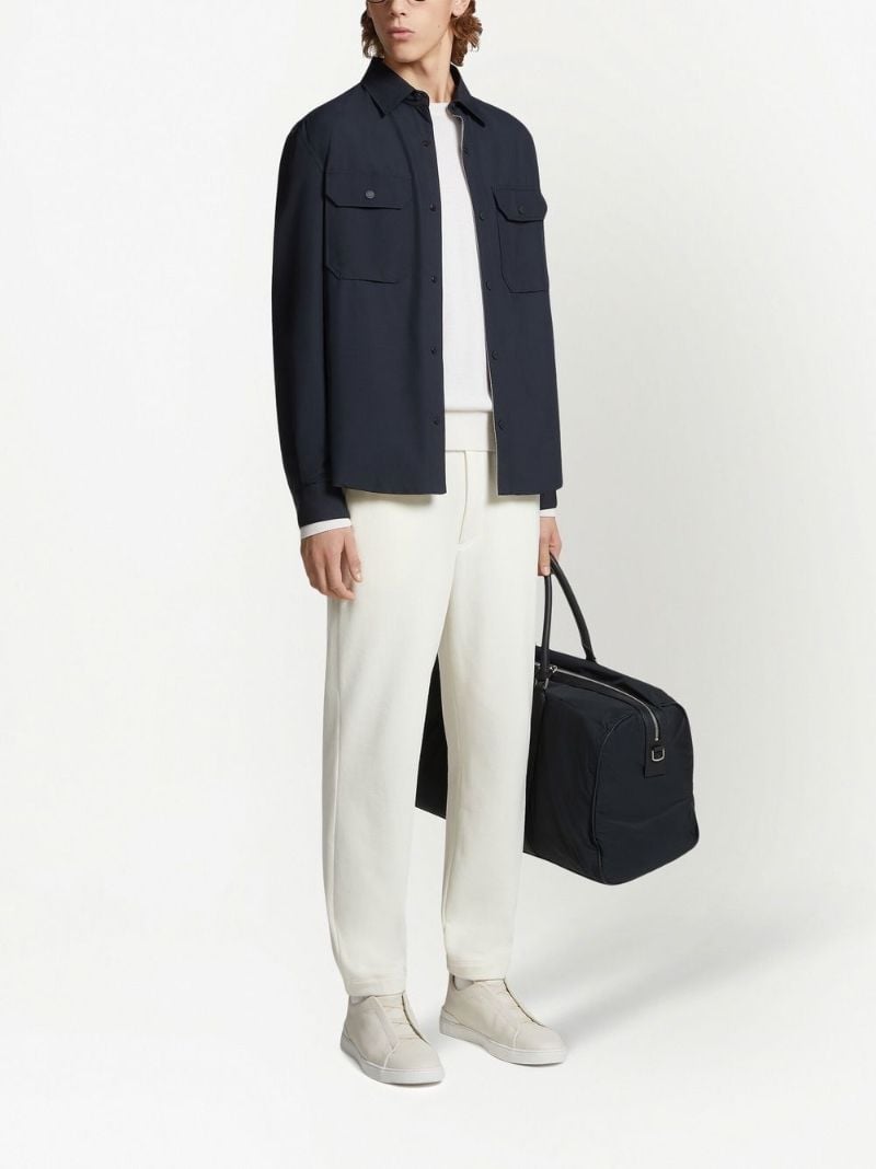 White Tapered Track Pants
