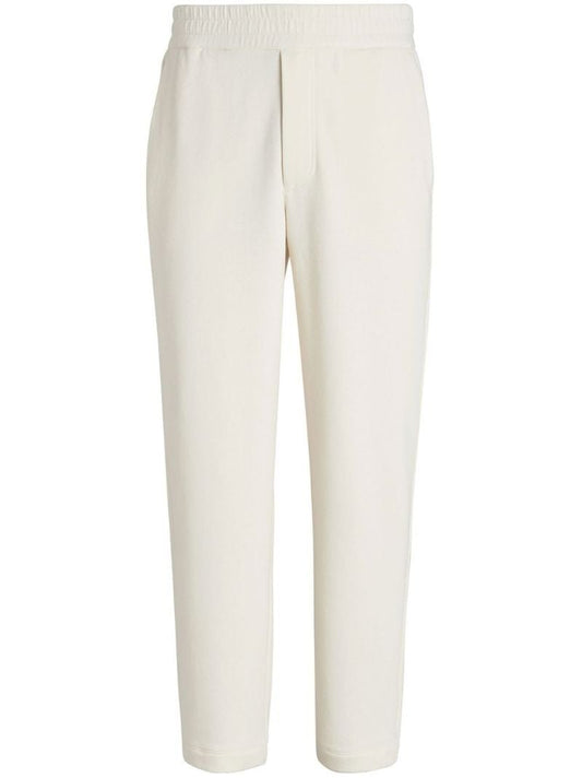 White Tapered Track Pants
