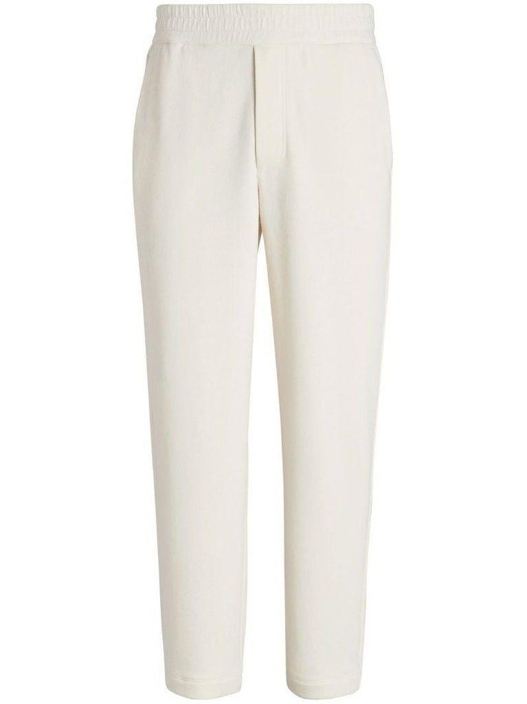 White Tapered Track Pants