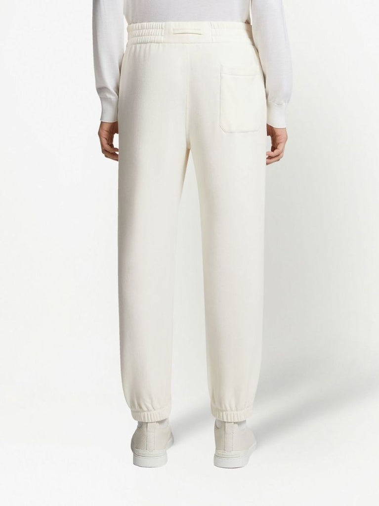 White Tapered Track Pants