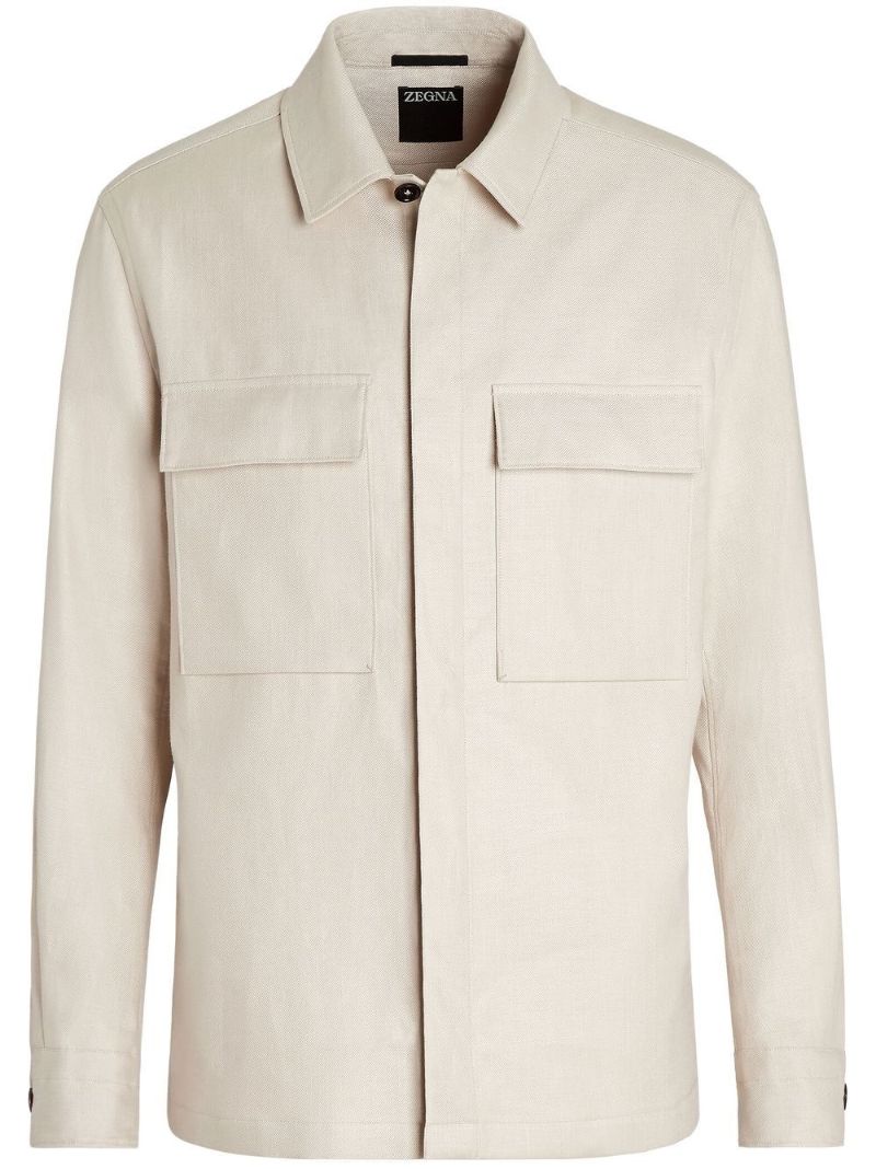 Neutral Linen Overshirt