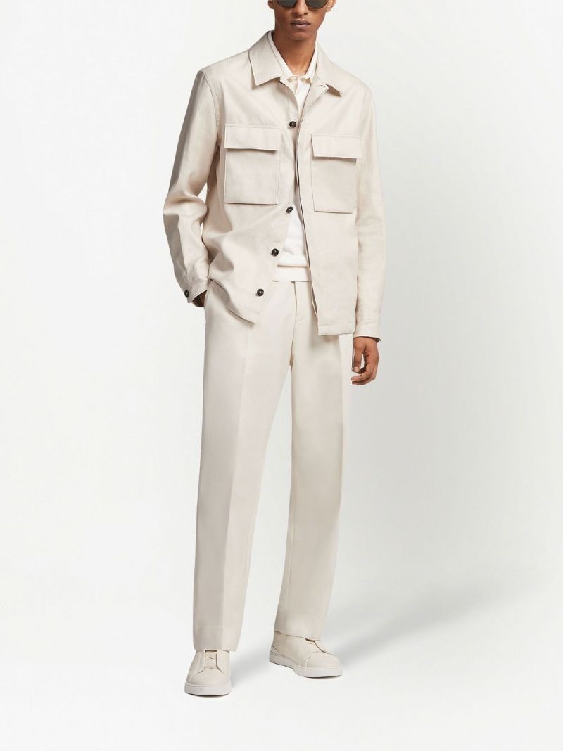 Neutral Linen Overshirt