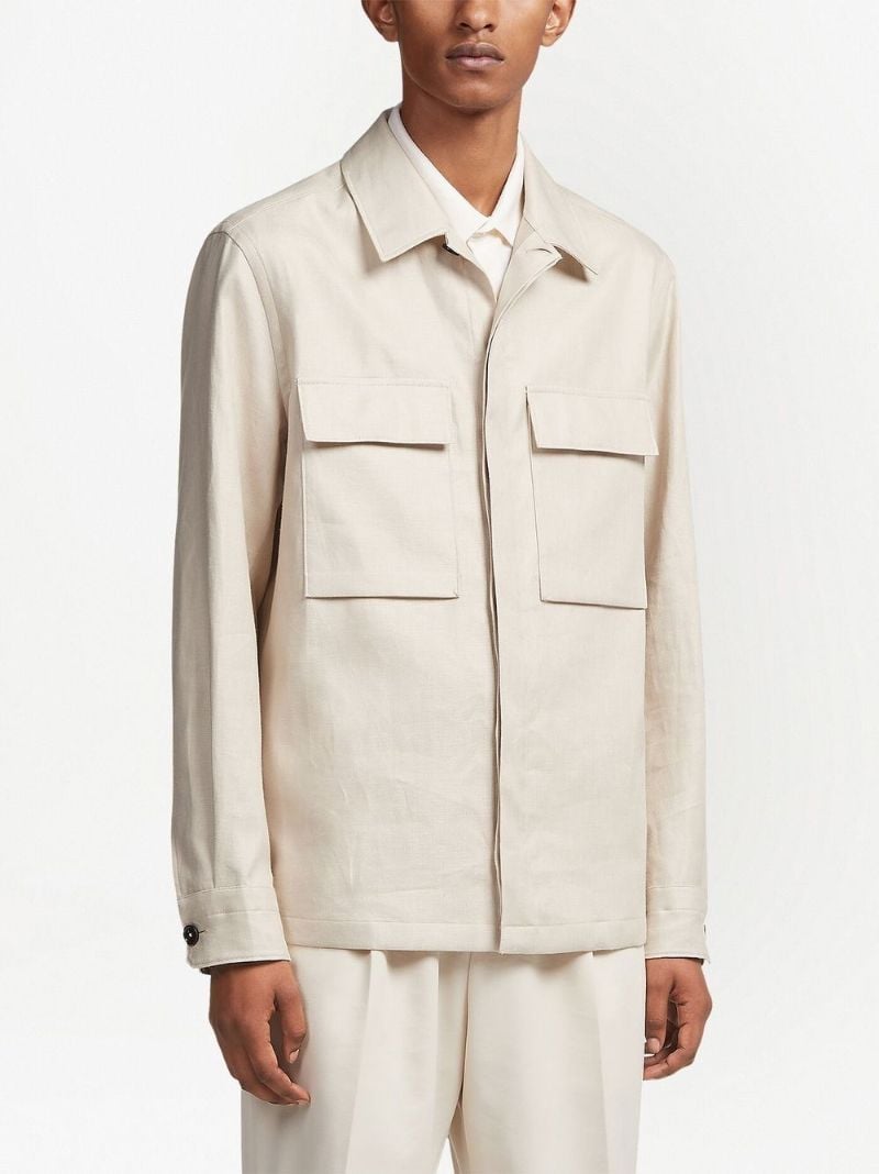 Neutral Linen Overshirt