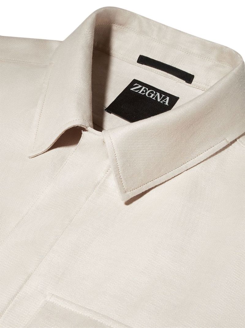 Neutral Linen Overshirt
