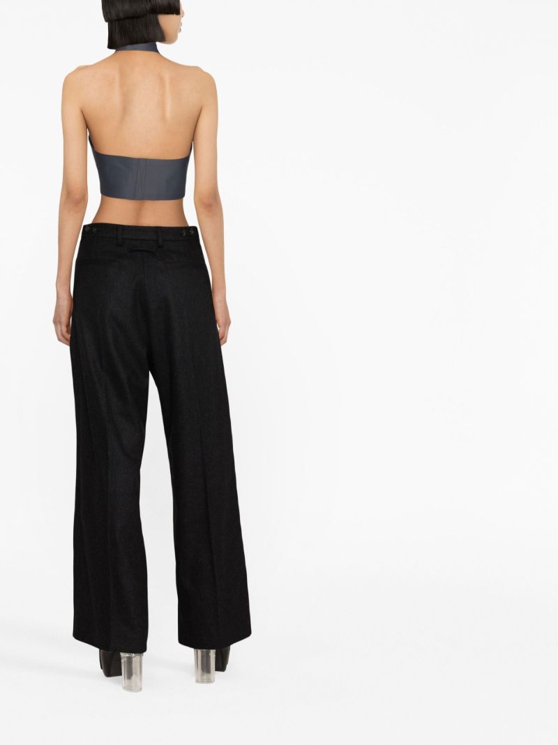 Grey Cut-out Crop Top
