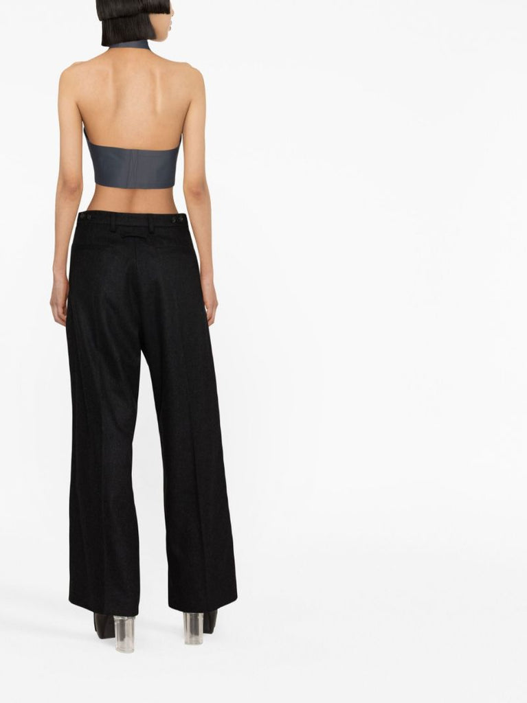 Grey Cut-out Crop Top