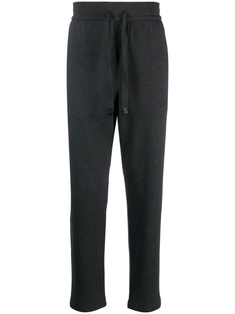Grey Cotton-blend Track Pants