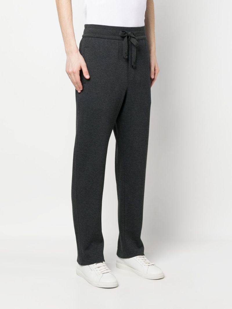 Grey Cotton-blend Track Pants