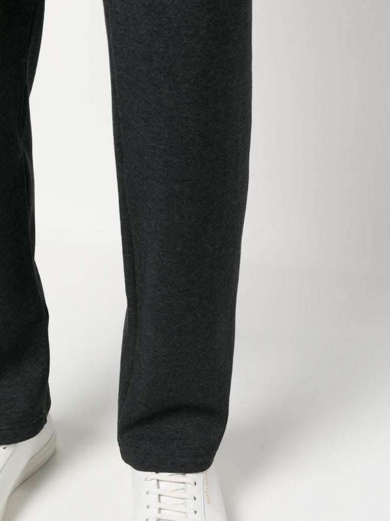 Grey Cotton-blend Track Pants