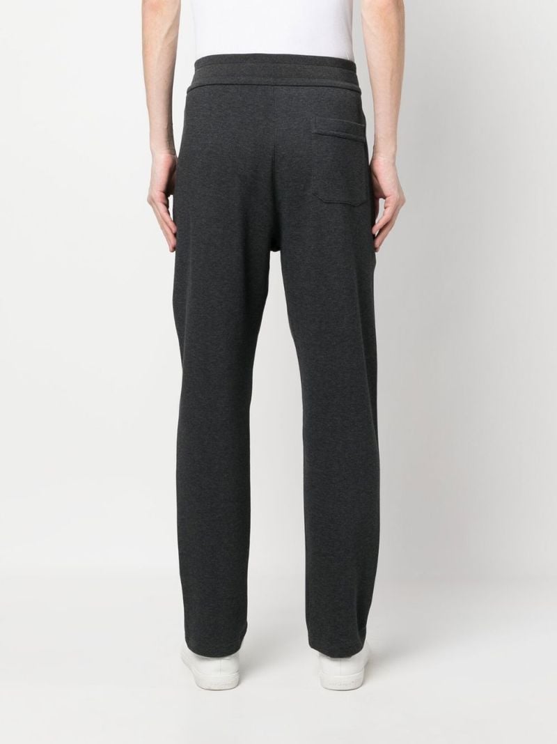 Grey Cotton-blend Track Pants