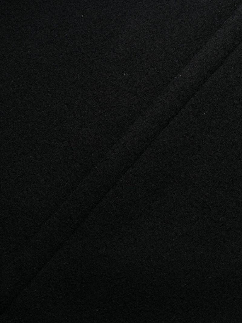 Black Double-breasted Wool Coat