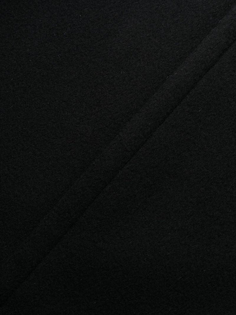 Black Double-breasted Wool Coat