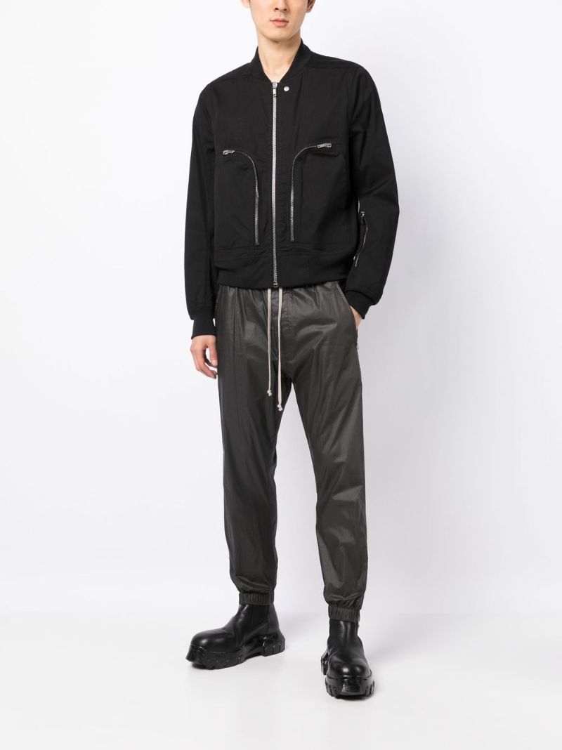 Black Multi Zip Bomber Jacket