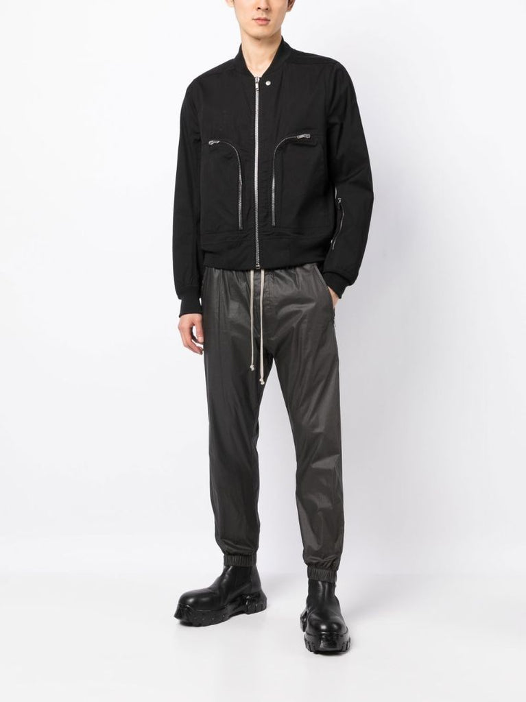 Black Multi Zip Bomber Jacket