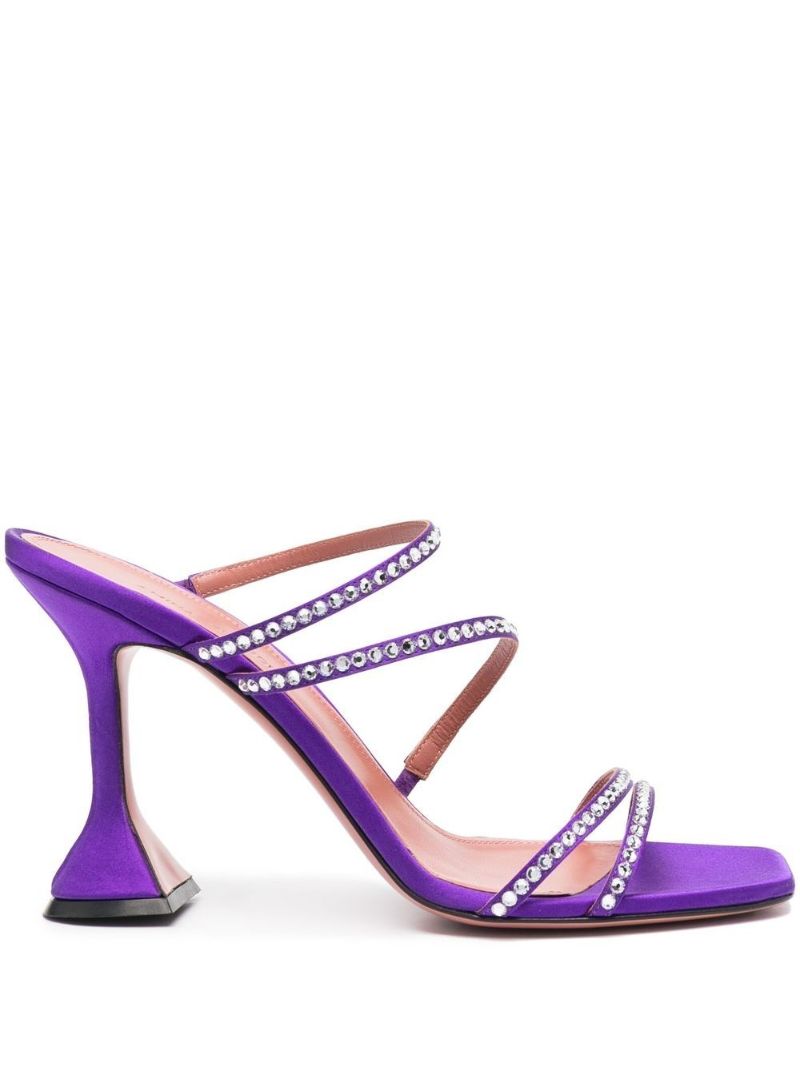 Purple Naima 100 Crystal Sandals