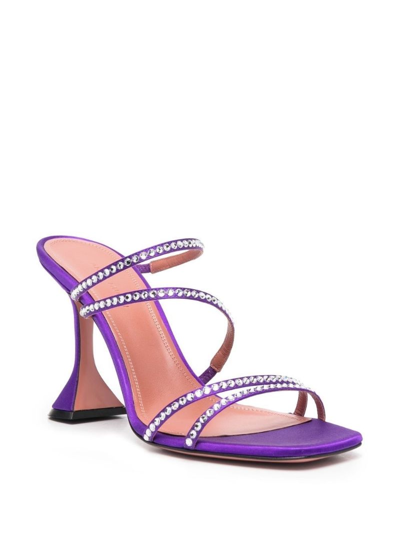 Purple Naima 100 Crystal Sandals