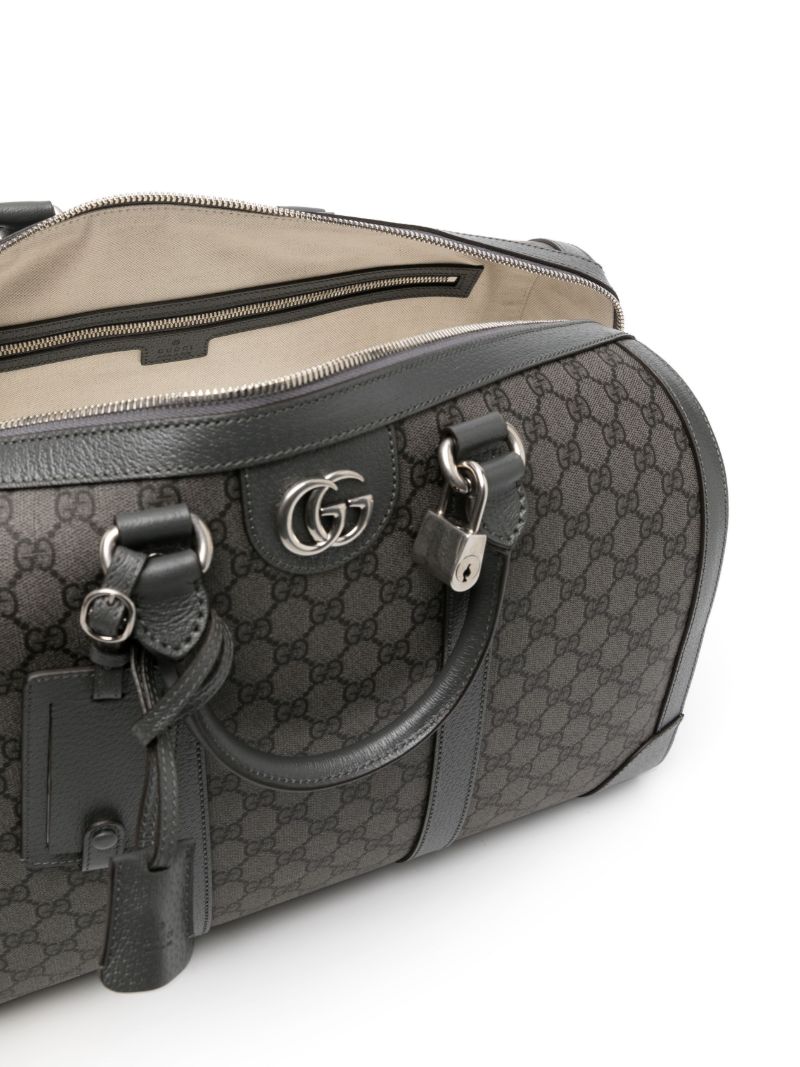 Grey Ophidia Small Leather Duffle Bag