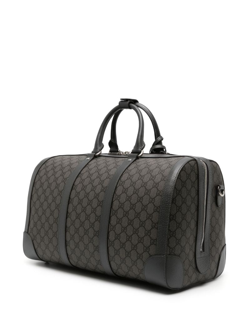 Grey Ophidia Small Leather Duffle Bag