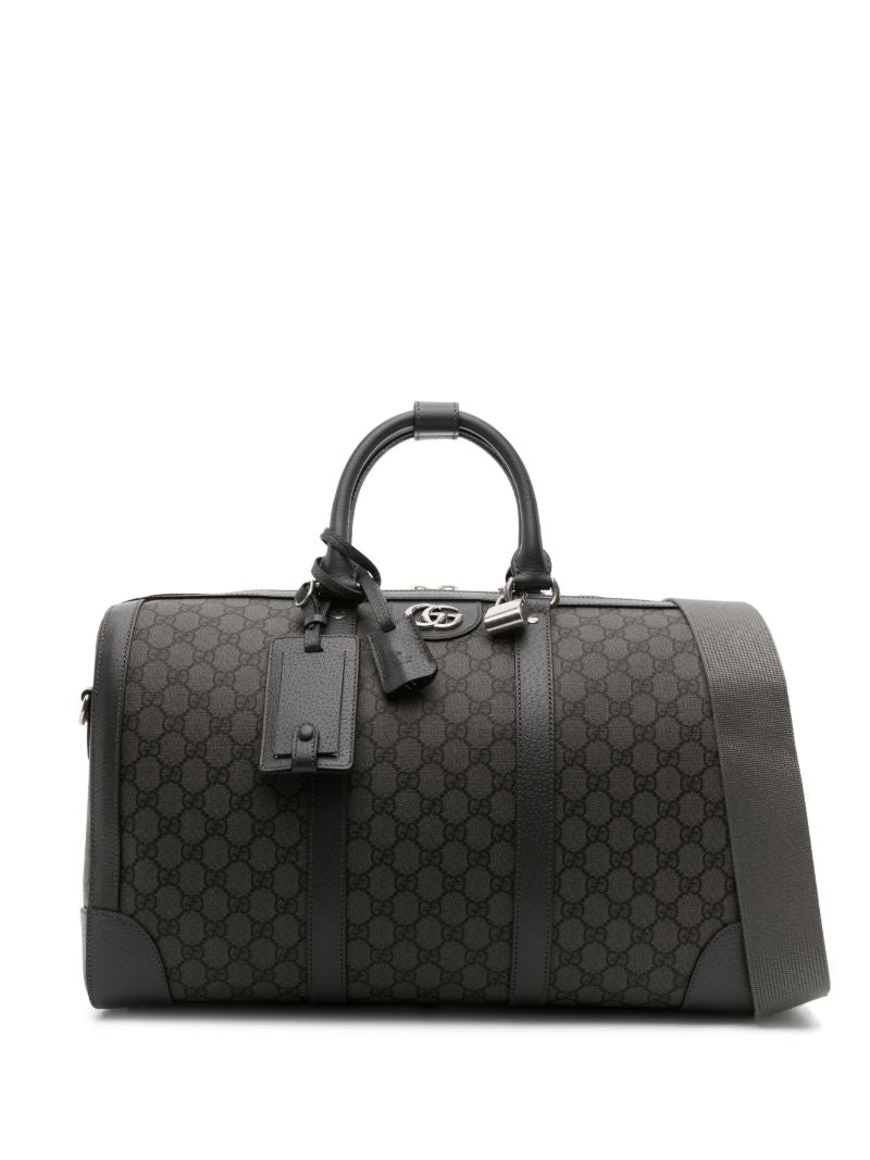 Grey Ophidia Small Leather Duffle Bag
