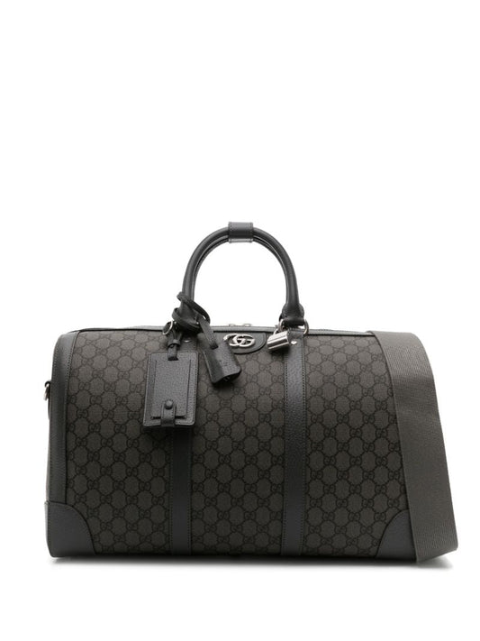Grey Ophidia Small Leather Duffle Bag