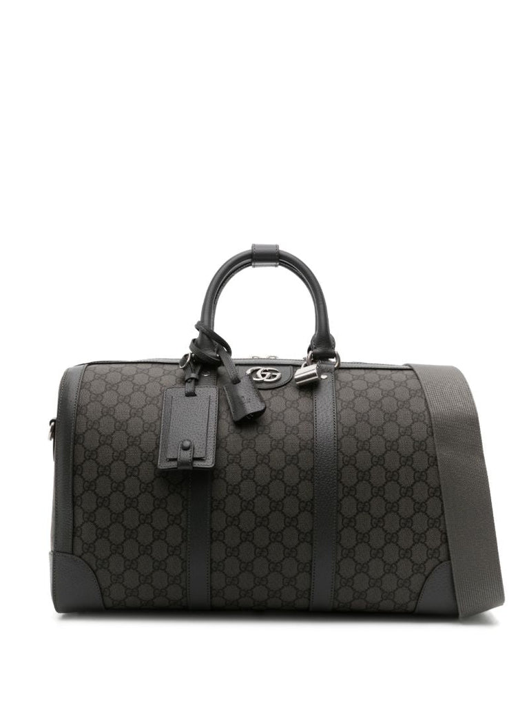 Grey Ophidia Small Leather Duffle Bag
