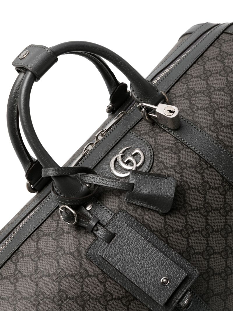 Grey Ophidia Small Leather Duffle Bag