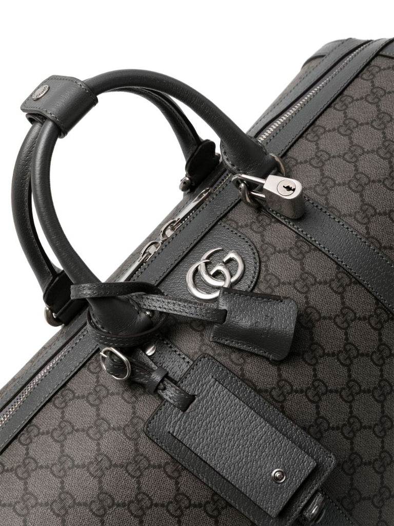 Grey Ophidia Small Leather Duffle Bag